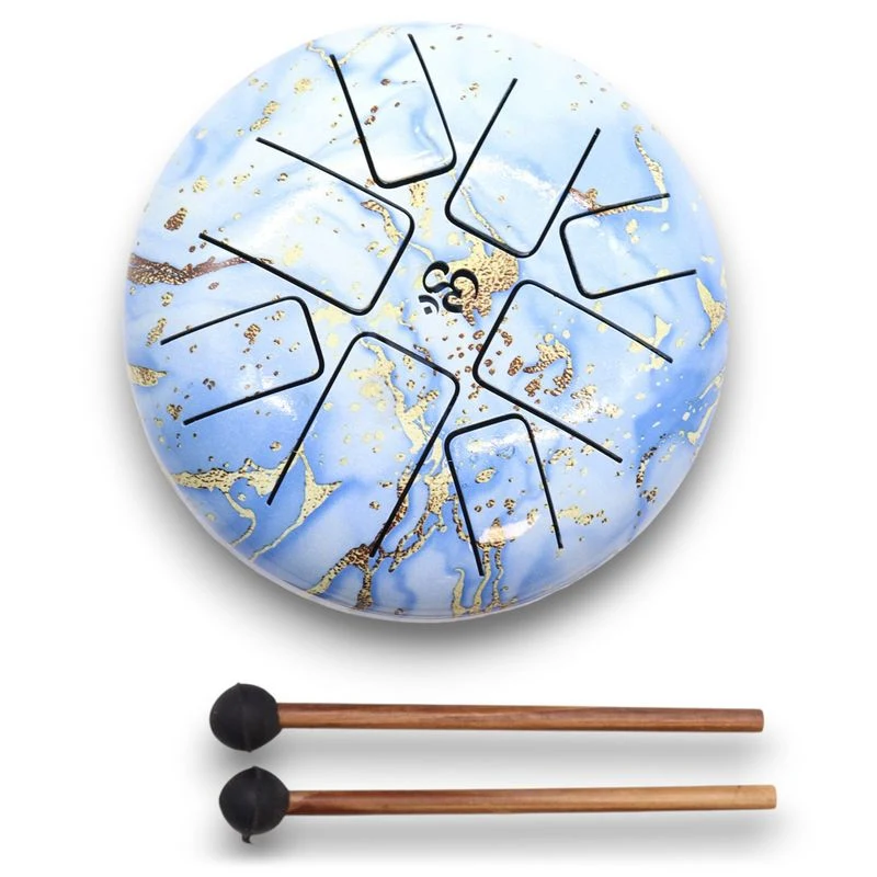Tambor Hapi OM azul · 18 cm - 2